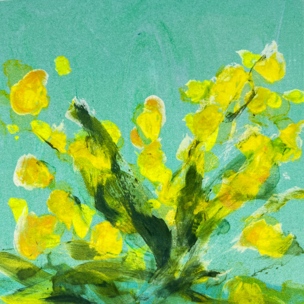 Mimosa Mini Bloom - Aqua skies bursting – M.E. Ster-Molnar
